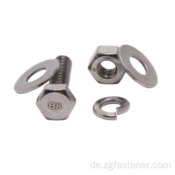 Hardware -Befestigungsmittel 304/316 Sechskantmutter und Waschmaschine